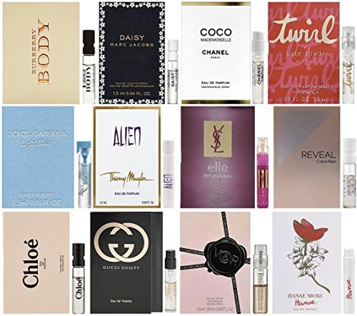 Women's Designer Fragrance Samples Featuring Coco Mademoiselle - Lot of 12 Vials