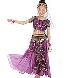 Astage Big Girls` Belly Dance Carnival Dancing Dress Purple S-M