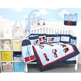 Baby Fire Trucks Crib Nursery Bedding SET 10 Pcs