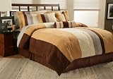 Review KingLinen  / 12Pc Queen Newport Micro Suede Bed in a Bag Bedding Set