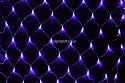 Purple LED Net Light (1.5m x 1.5m) with transparent wire. Suitable for outdoor use. Christmas lights. Perfect for home decoration, weddings, bbq's and parties.