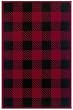 Checkers Rug, 5'x8', RED