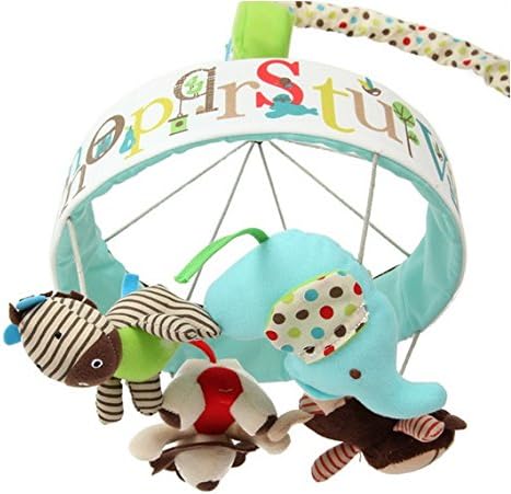 Baby Kids Clockwork Bed Hanging Rattle Musical Crib Mobile Alphabet Zoo Toys