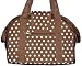 Designer Dog Carrier - Open Top Polka Dots - Brown