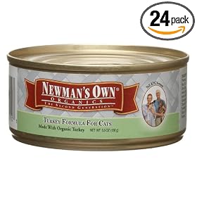 Newman's Own®Organics Turkey Formula For Cats, 5.5-Ounce Tins (Pack of 24)