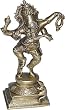 Dancing Statue God Ganesha Brass Figurine 2.5 x 2 x 5.5 inches