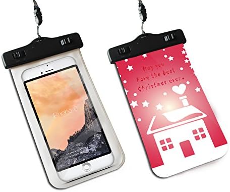 Apple Iphone 6S / Iphone 6S Plus, 6, 5,4, SUMSANG GALAXY SERIES' Smosse Waterproof Bag- Protect your phone, camera, MP3 and personal things away from water/dust/sand- merry christmas(pink)