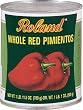 Roland Whole Red Pimientos, Dr. Wt. 1 lb. 1 oz. Can (Pack of 4)