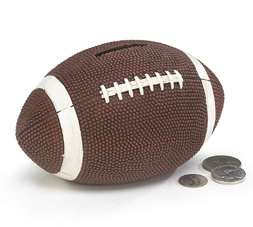 Small Resin Football Shaped Piggy Bank Small Resin Football Shaped Piggy Bank