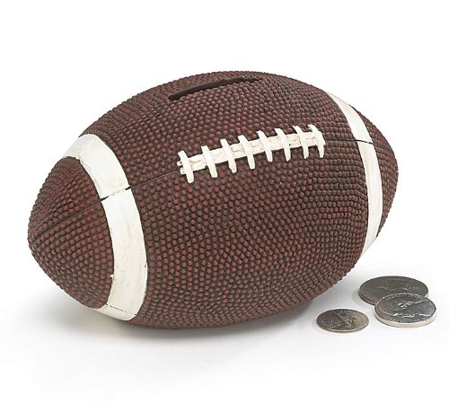 Small Resin Football Shaped Piggy Bank