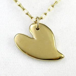 Lovebird Gold Dipped Pendant Necklace on Rolo Chain