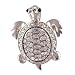 Silver Tone Rhinestone Covered Sea Turtle Animal Pin Brooch