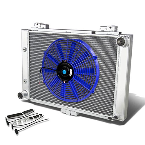 Ford Galaxie 500 Aluminum Racing 3-Row Radiator+16" Fan (Blue)+Mounting Kit
