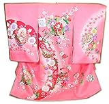 お宮参り 女の子 着物 産着 初着 お祝い着 日本製 ピンク 花車手毬柄 ug273