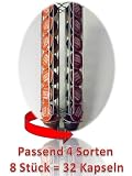 Produkt-Bild: Dolce Gusto Kapselhalter  AKTION VERL&Auml;NGERT + 1 Espresso Tasse mit Unterteller +1 Cappuccino Tasse mit Unterteller und dem drehbaren St&auml;nder neu nun  f&uuml;r 32 Kapseln passend  4 Sorten a 8 St. Geschenkaktion