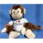 Plush Monkey (Spunky Monkey) toy with I Love Pookie