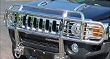 RealWheels Double Tier Wrap Around Brush Guard with Inserts - Stainless, for the 2007 Hummer H3