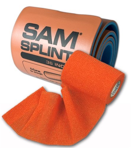 SAM Splint Combo Pack - Orange Wrap and Orange & Blue Splint (roll) On Sale