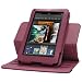 Fosmon 360 Degree Revolving Case with Multi Angle Stand for Kindle Fire - Purple
