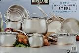 Kirkland Signature 13 Piece 18/10 Heavy gauge Stainless Steel Cookware Set (Ideal for Induction, Gas, Electric, Halogen, and Ceramic Cook-Tops)