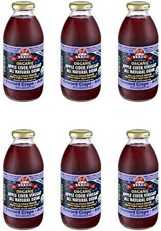 (6 Pack) - Braggs Apple Cider Vinegar & Concord Grape-Acai Drink| 473 ml |6 Pack - Super Saver - Save Money
