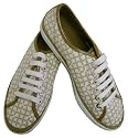 Coach Edith Opt Art Tan Ivory Logo Sneakers