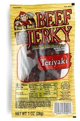 Trail's Best Beef Jerky, Teriyaki, 1-Ounce Packages (Pack of 16)