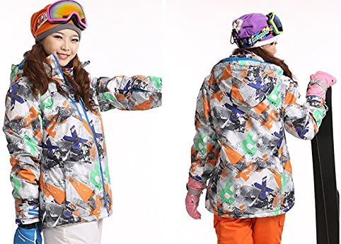 Top Women Lady girl Snowboard Linear Insulated Winter Warm Snow Waterproof Windproof Outdoor Ski Jackets Fashion Hooded Coats (white, XL)