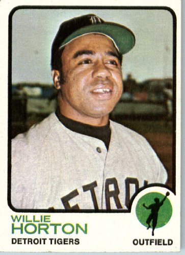 1973 Topps # 433 Willie Horton Detroit Tigers Baseball Card - In a protective screwdown case!