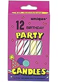 Spiral Birthday Candles, Assorted 12ct