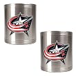 Columbus Blue Jackets NHL 2pc Stainless Steel Can Holder Set- Primary Logo by Great American Products
