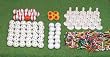 Set of 24 - Practice Golf Balls And Tees - Striped Range Balls