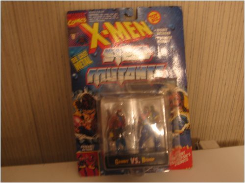  Gambit Vs. Bishop Die-cast Metal Action Figures - Marvel Comics X-Men Steel Mutants