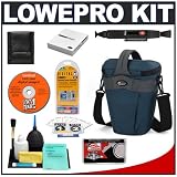 Lowepro Cirrus TLZ 25 Holster Camera (Blue) Bag/Case + Accessory Kit for Canon Rebel XSi, XS, XTi, 40D, Nikon D40, D60, D80, D200, D300, D700, Olympus Evolt E-410, E-420, E-510, E-520, and Sony Alpha A200, A300, A350, A700 Digital SLR