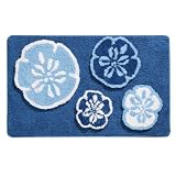 InterDesign Sand Dollar 34-Inch by 21-Inch Rug, Blue