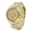 Geneva Platinum Mens Round Face Link Watch