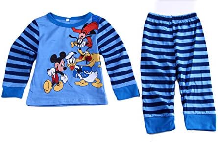 Baby Kids Holiday Disney Character Long Sleeve Top & Pant 2-pc Pajamas Set (3-4 years, disney family)