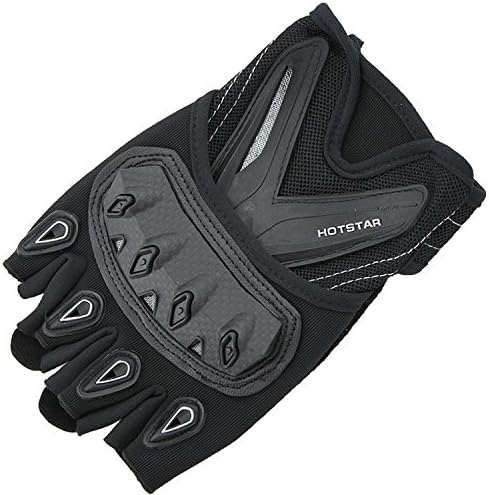 Shell half/Tactical Glove army fan outdoor war games half gloves Parkour running gloves , black l