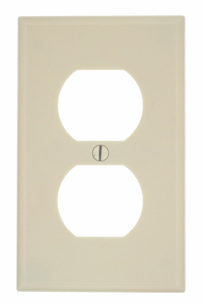Leviton 88003 1-Gang Duplex Device Receptacle Wallplate, Standard ...