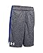 Under Armour Boys' Eliminator Printed Shorts, Asphalt Heather (012)/White, Youth Large