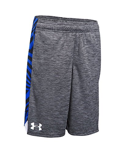 Under Armour Boys' Eliminator Printed Shorts, Asphalt Heather (012), Youth Medium