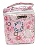 INSULATED BOTTLE BAG - Spirograph print (holds 2 bottles)