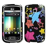 MyBat LG Phoenix / Optimus T Phone Protector Cover - Chalkboard Star Black