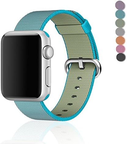 2016 Apple iWatch Band,WEYNG 42mm Latest Fine Woven Nylon Replacement Wrist Band Strap Classic Watchband for Apple iWatch 2016 (42MM-Scuba Blue)