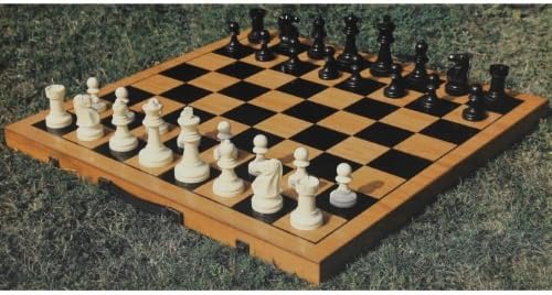 Chess Set Natural Wood 30 Inch