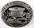 Electrician (Occupation) Enamel Pewter Buckle