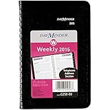 DayMinder Weekly Pocket Appointment Book 2016, 3-9/16 x 6 Inches, Black (G250-00-16)