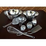 Deluxe 9 (Nine Piece) Industrial Grade Stainless Steel Funnel Bakeware Set with Wide... by Home Naturals