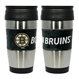 Boston Bruins Travel Mug: 15 oz Stainless Steel Travel Tumbler