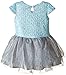 Nannette Little Girls' Dress Glitter Knit Top with Glittered Mesh Skirt